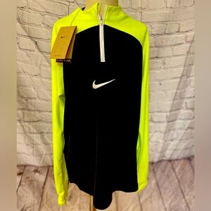 Nike (Youth L) - Unisex Dri-fit Shirt - Bright Yellow-Green & Black (NWT!)